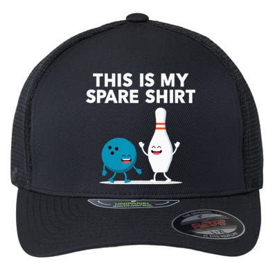 Funny Bowling Tee Spare Flexfit Unipanel Trucker Cap