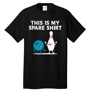 Funny Bowling Tee Spare Tall T-Shirt