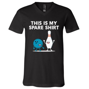 Funny Bowling Tee Spare V-Neck T-Shirt