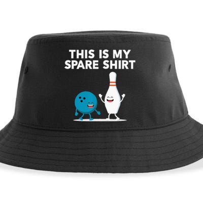 Funny Bowling Tee Spare Sustainable Bucket Hat