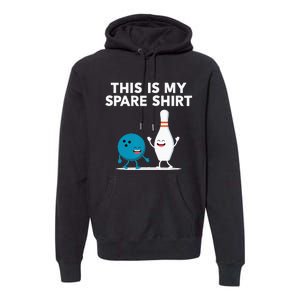 Funny Bowling Tee Spare Premium Hoodie