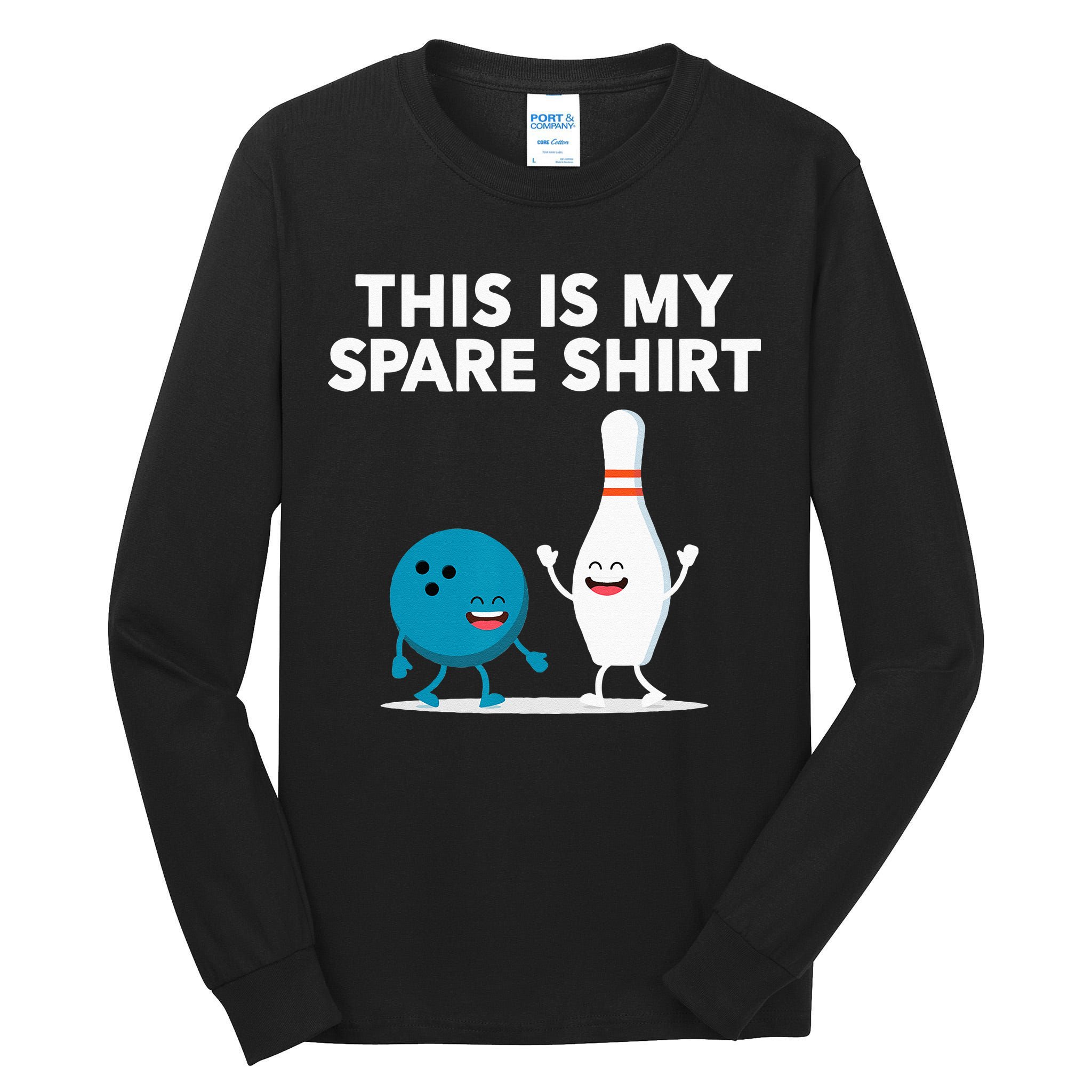 Funny Bowling Tee Spare Tall Long Sleeve T-Shirt