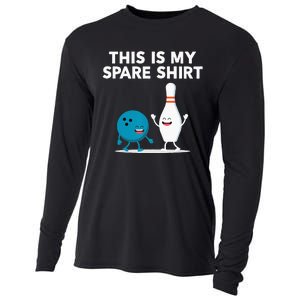 Funny Bowling Tee Spare Cooling Performance Long Sleeve Crew