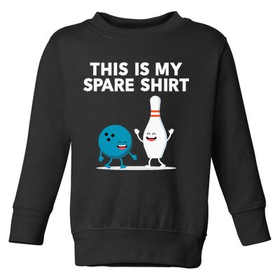 Funny Bowling Tee Spare Toddler Sweatshirt