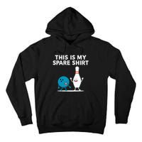 Funny Bowling Tee Spare Tall Hoodie