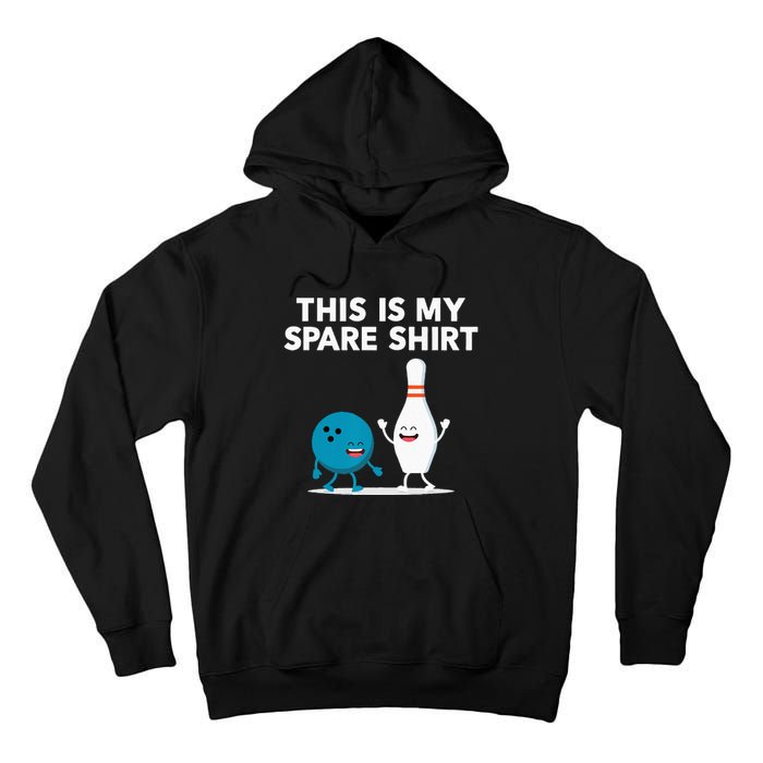 Funny Bowling Tee Spare Tall Hoodie