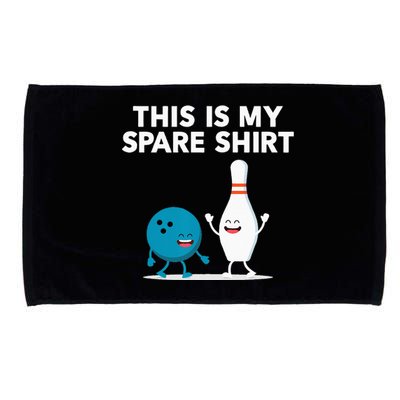 Funny Bowling Tee Spare Microfiber Hand Towel