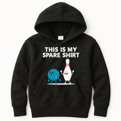 Funny Bowling Tee Spare Kids Hoodie
