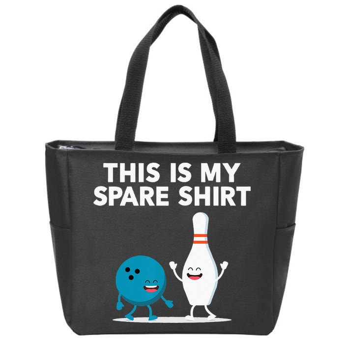 Funny Bowling Tee Spare Zip Tote Bag