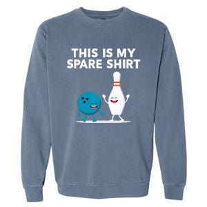 Funny Bowling Tee Spare Garment-Dyed Sweatshirt