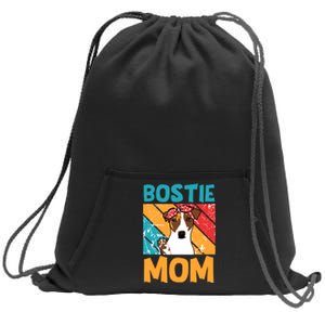 Funny Boston Terrier Mom Mother's Day Sweatshirt Cinch Pack Bag