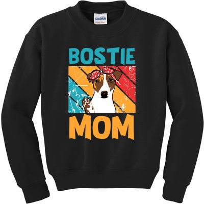 Funny Boston Terrier Mom Mother's Day Kids Sweatshirt