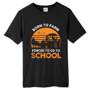 Farmer Born To Farm Forced To Go To School Agriculturist Tall Fusion ChromaSoft Performance T-Shirt