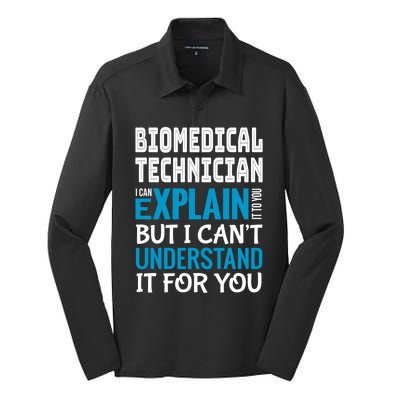 Funny Biomedical Technician Gift Appreciation Cute Gift Silk Touch Performance Long Sleeve Polo