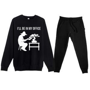 Funny Bonsai Tree Design For  Japanese Gardening Premium Crewneck Sweatsuit Set