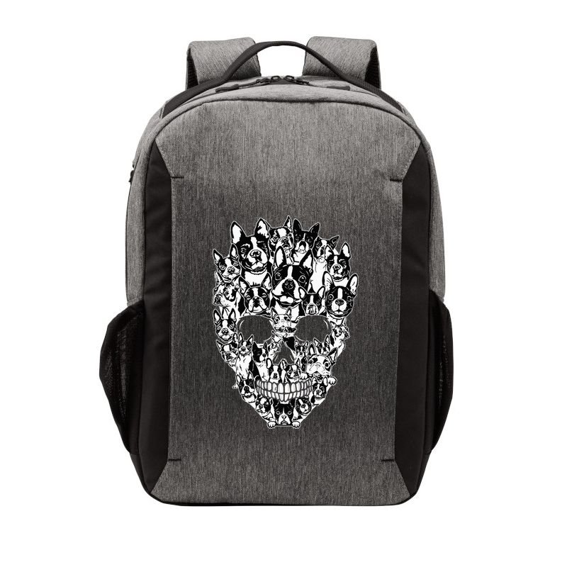 Funny Boston Terrier Skull Dog Skeleton Halloween Vector Backpack