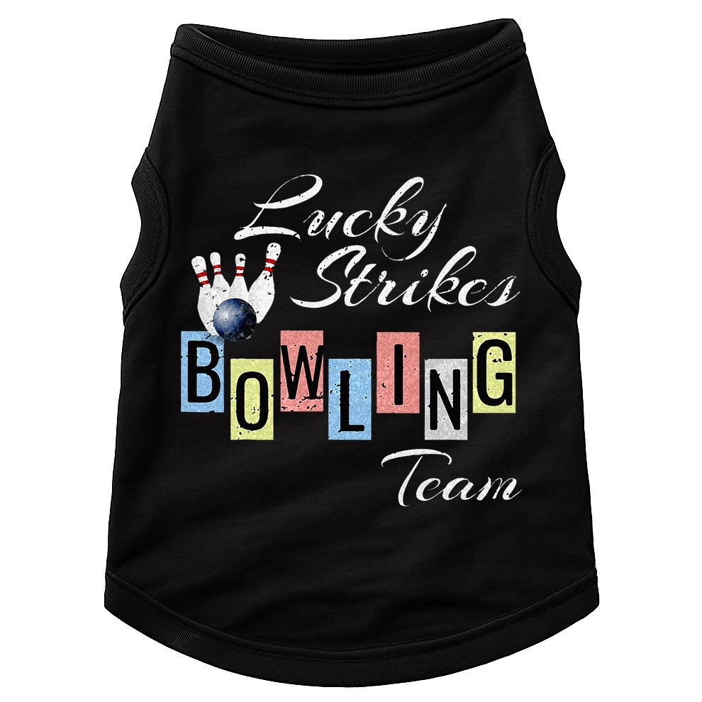 Funny Bowling Team Lucky Strikes Fun Bowler League Doggie Tank