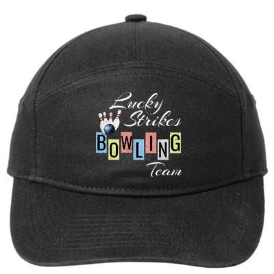Funny Bowling Team Lucky Strikes Fun Bowler League 7-Panel Snapback Hat