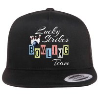 Funny Bowling Team Lucky Strikes Fun Bowler League Flat Bill Trucker Hat