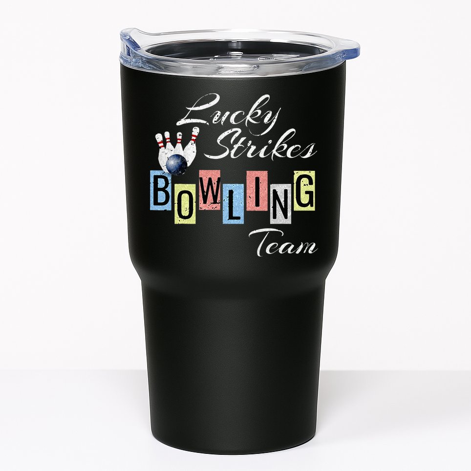 Funny Bowling Team Lucky Strikes Fun Bowler League Tumbler