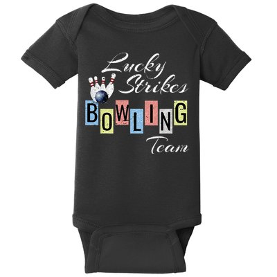 Funny Bowling Team Lucky Strikes Fun Bowler League Baby Bodysuit