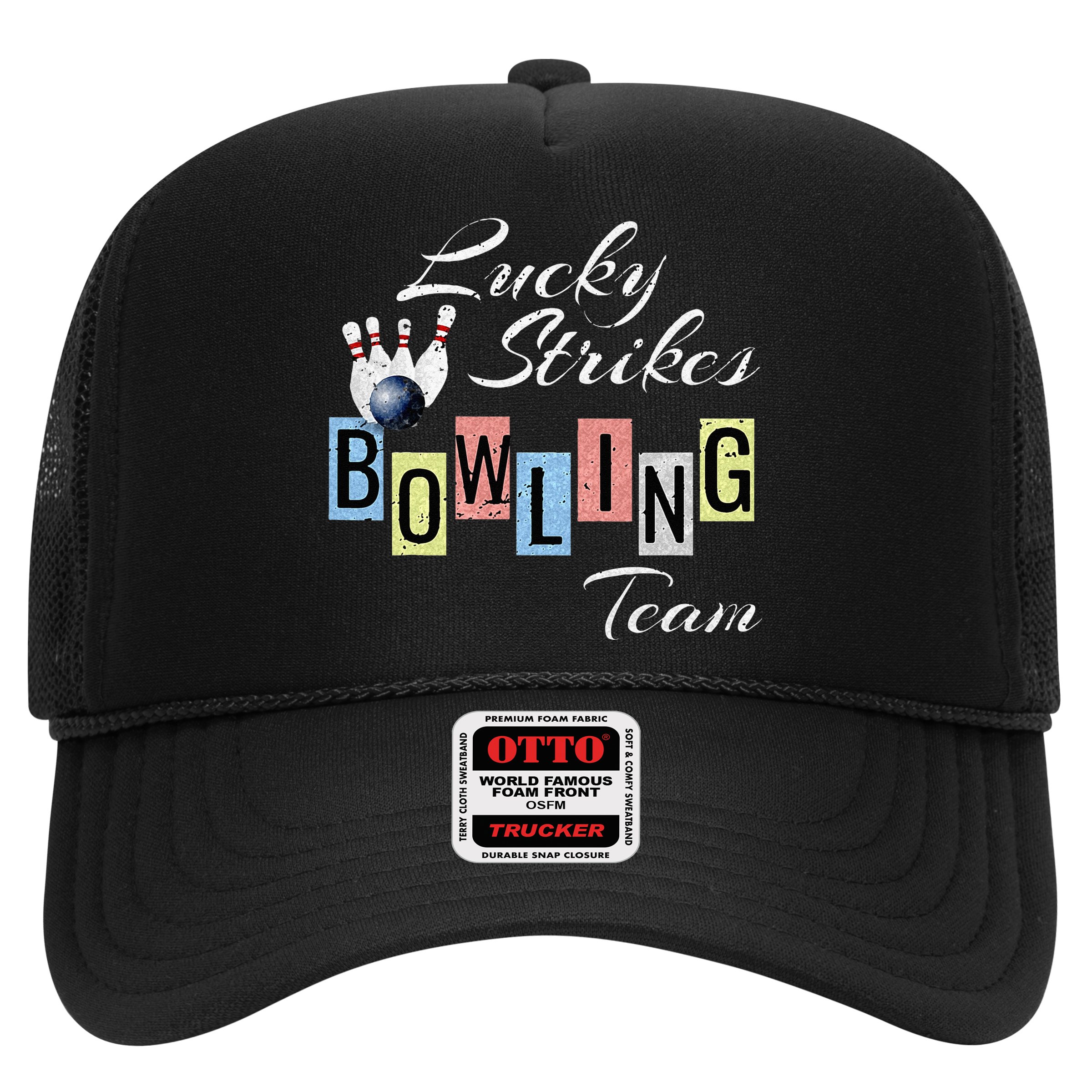 Funny Bowling Team Lucky Strikes Fun Bowler League Hat