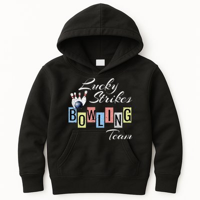 Funny Bowling Team Lucky Strikes Fun Bowler League Kids Hoodie