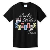 Funny Bowling Team Lucky Strikes Fun Bowler League Kids T-Shirt