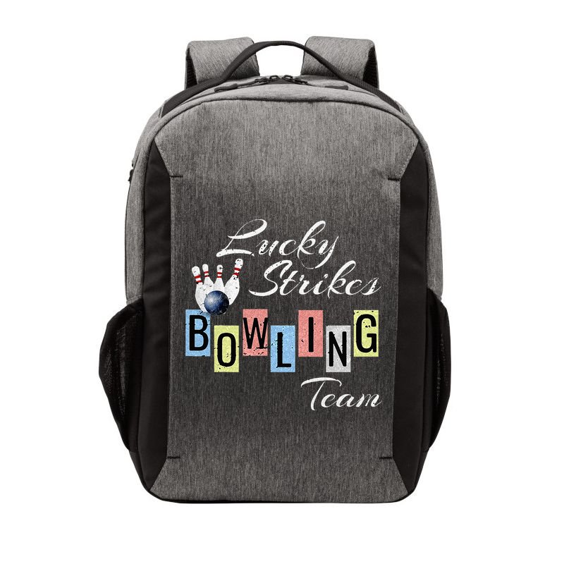 Funny Bowling Team Lucky Strikes Fun Bowler League Vector Backpack