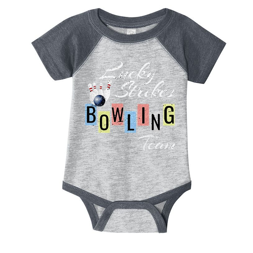 Funny Bowling Team Lucky Strikes Fun Bowler League Infant Baby Jersey Bodysuit