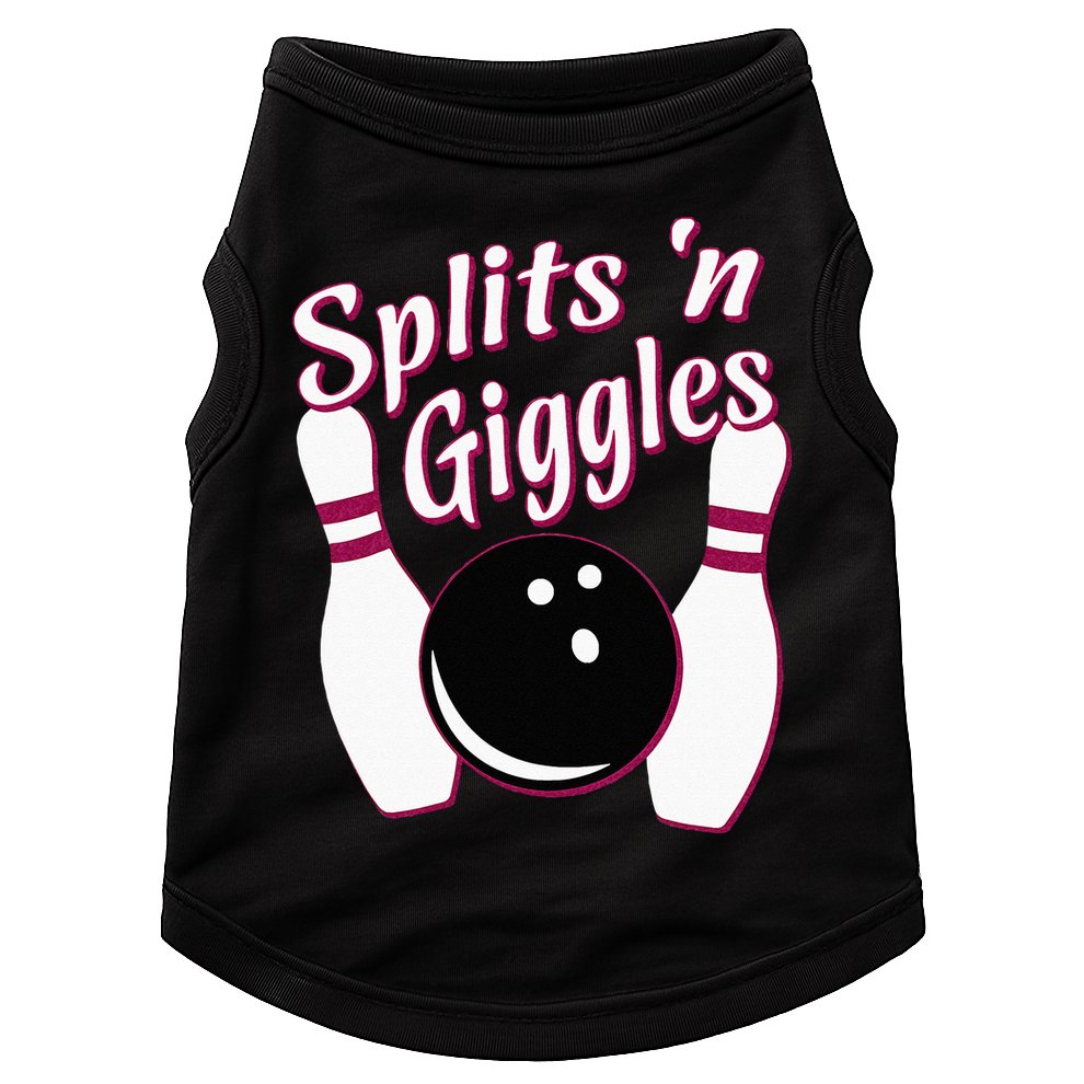 Funny Bowling Team Splits N Giggles Doggie Tank