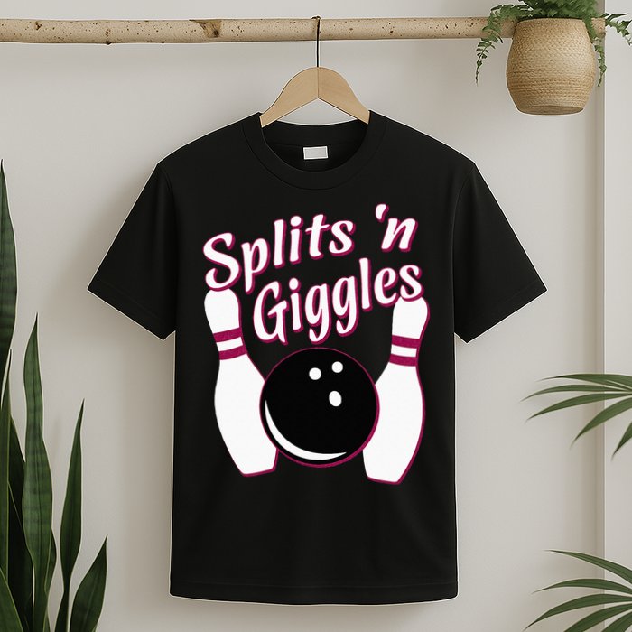 Funny Bowling Team Splits N Giggles T-Shirt