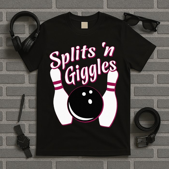 Funny Bowling Team Splits N Giggles T-Shirt
