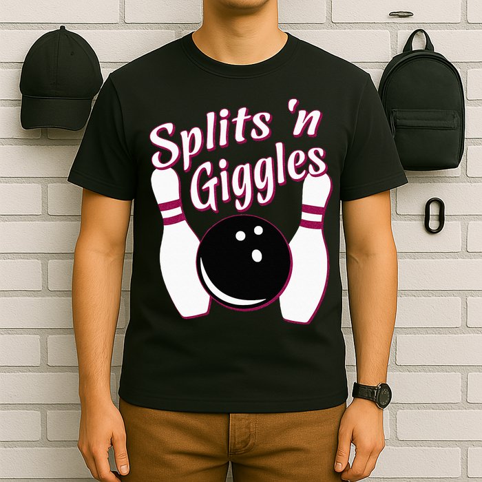Funny Bowling Team Splits N Giggles T-Shirt