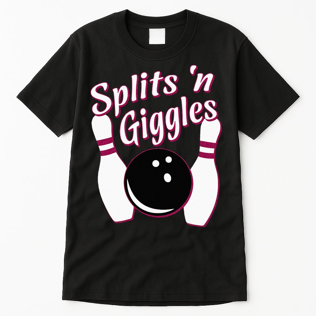 Funny Bowling Team Splits N Giggles Tall T-Shirt