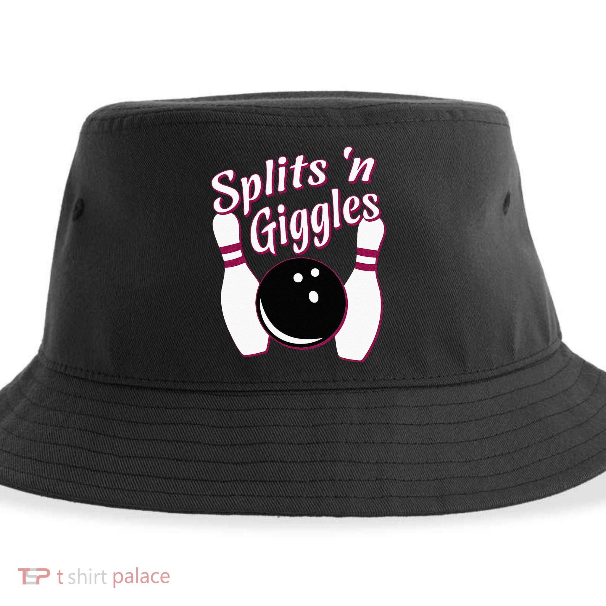 Funny Bowling Team Splits N Giggles Sustainable Bucket Hat