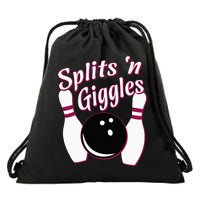 Funny Bowling Team Splits N Giggles Drawstring Bag