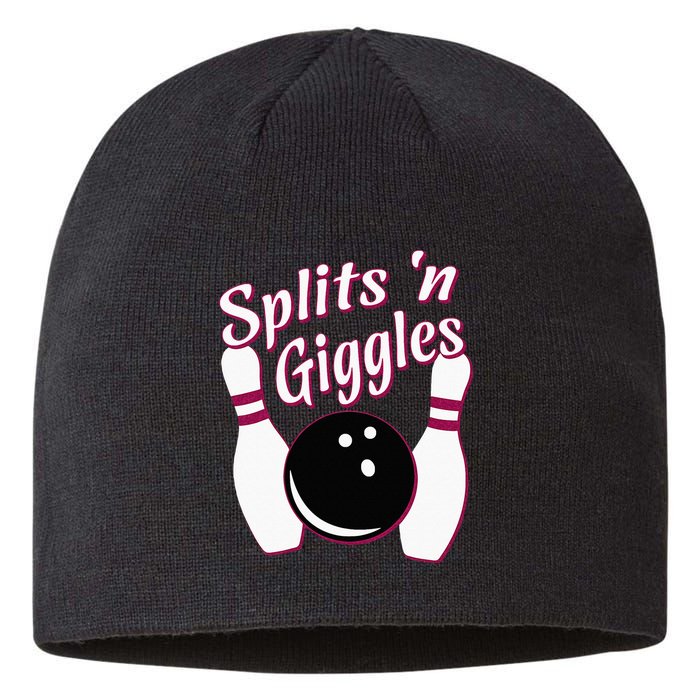 Funny Bowling Team Splits N Giggles Sustainable Beanie