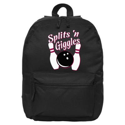 Funny Bowling Team Splits N Giggles 16 in Basic Backpack