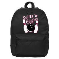 Funny Bowling Team Splits N Giggles 16 in Basic Backpack