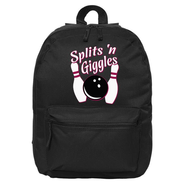 Funny Bowling Team Splits N Giggles 16 in Basic Backpack