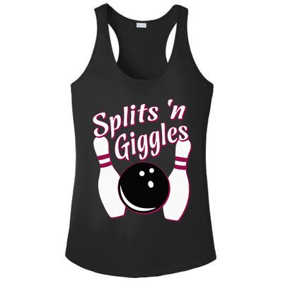 Funny Bowling Team Splits N Giggles Ladies PosiCharge Competitor Racerback Tank