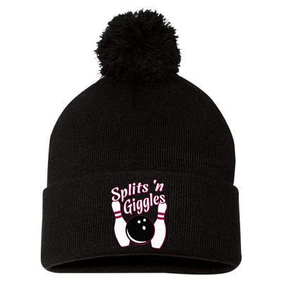 Funny Bowling Team Splits N Giggles Pom Pom 12in Knit Beanie