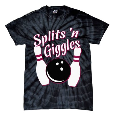 Funny Bowling Team Splits N Giggles Tie-Dye T-Shirt