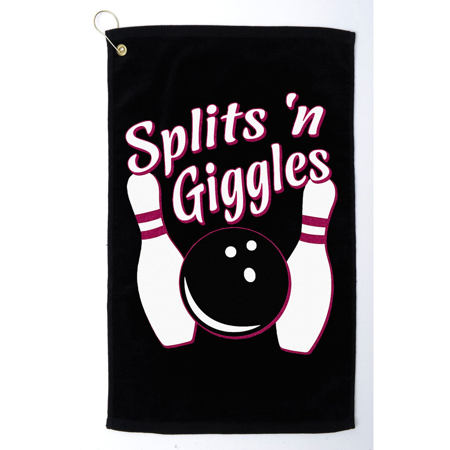 Funny Bowling Team Splits N Giggles Golf Towel