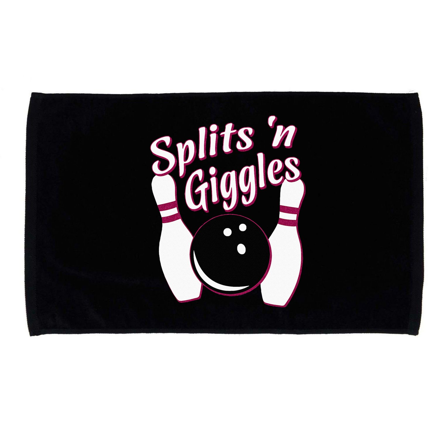 Funny Bowling Team Splits N Giggles Microfiber Hand Towel