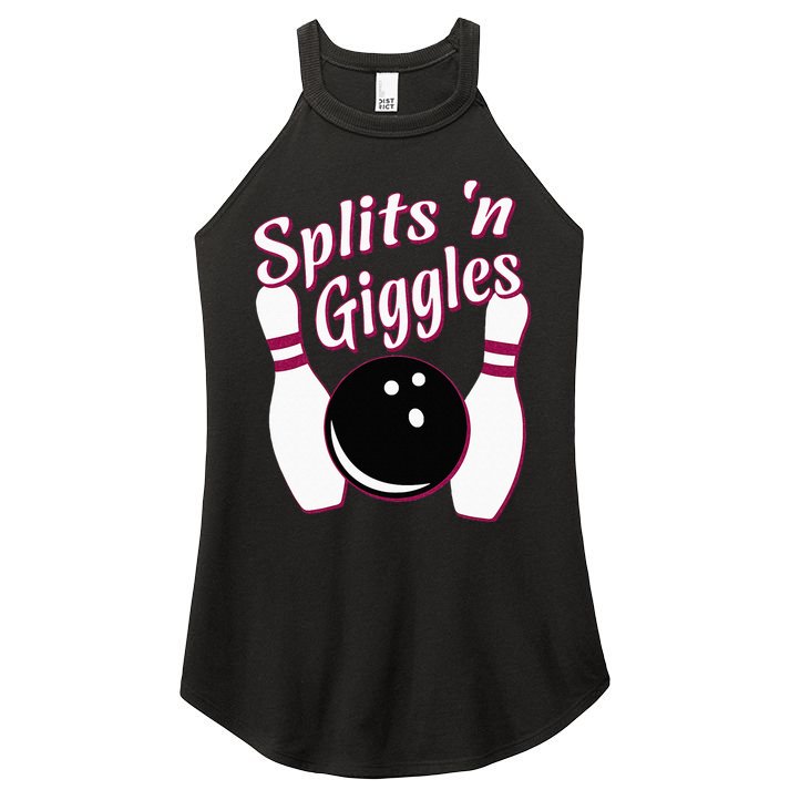 Funny Bowling Team Splits N Giggles Women's Perfect Tri Rocker Tank