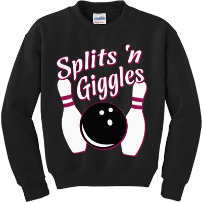 Funny Bowling Team Splits N Giggles Kids Sweatshirt