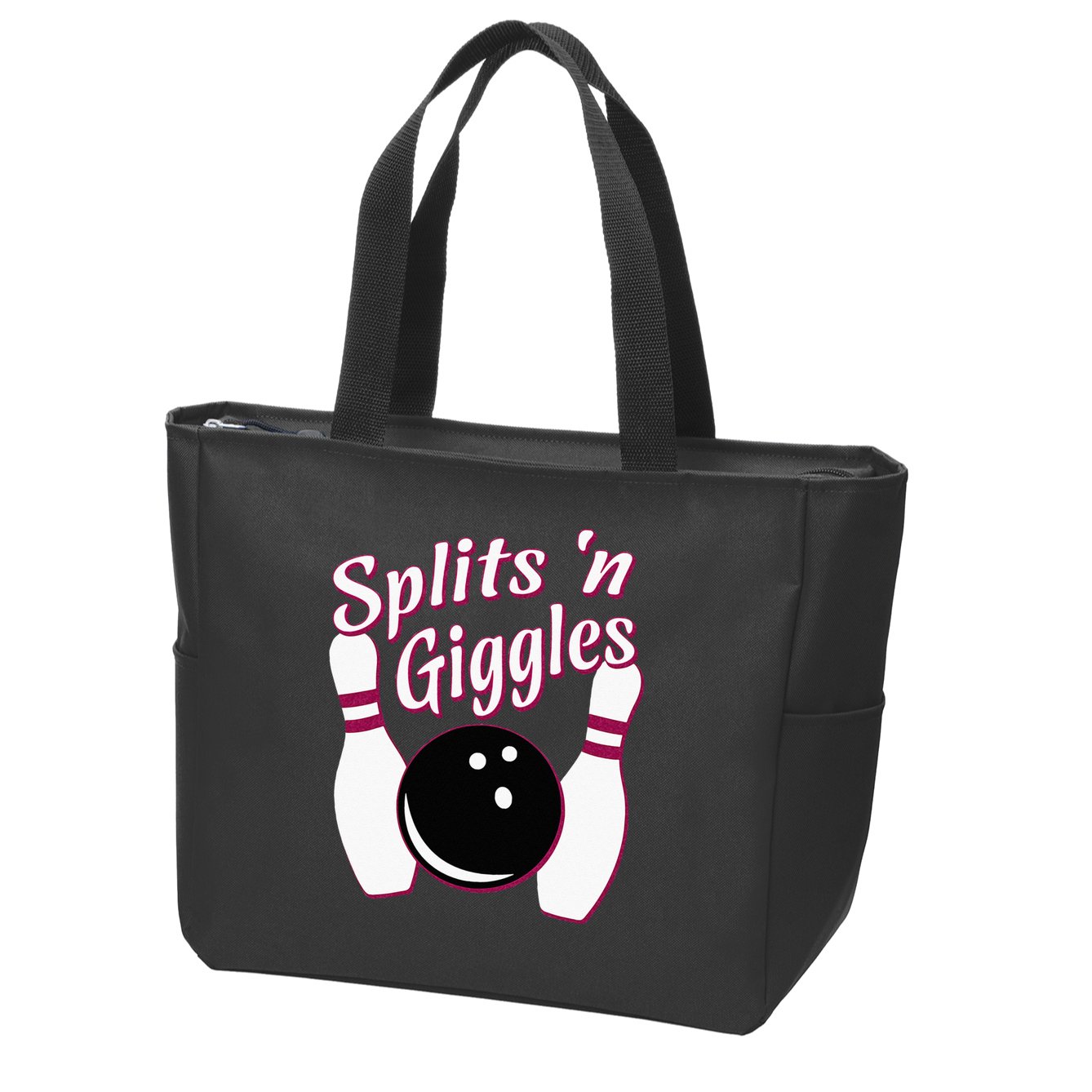 Funny Bowling Team Splits N Giggles Zip Tote Bag