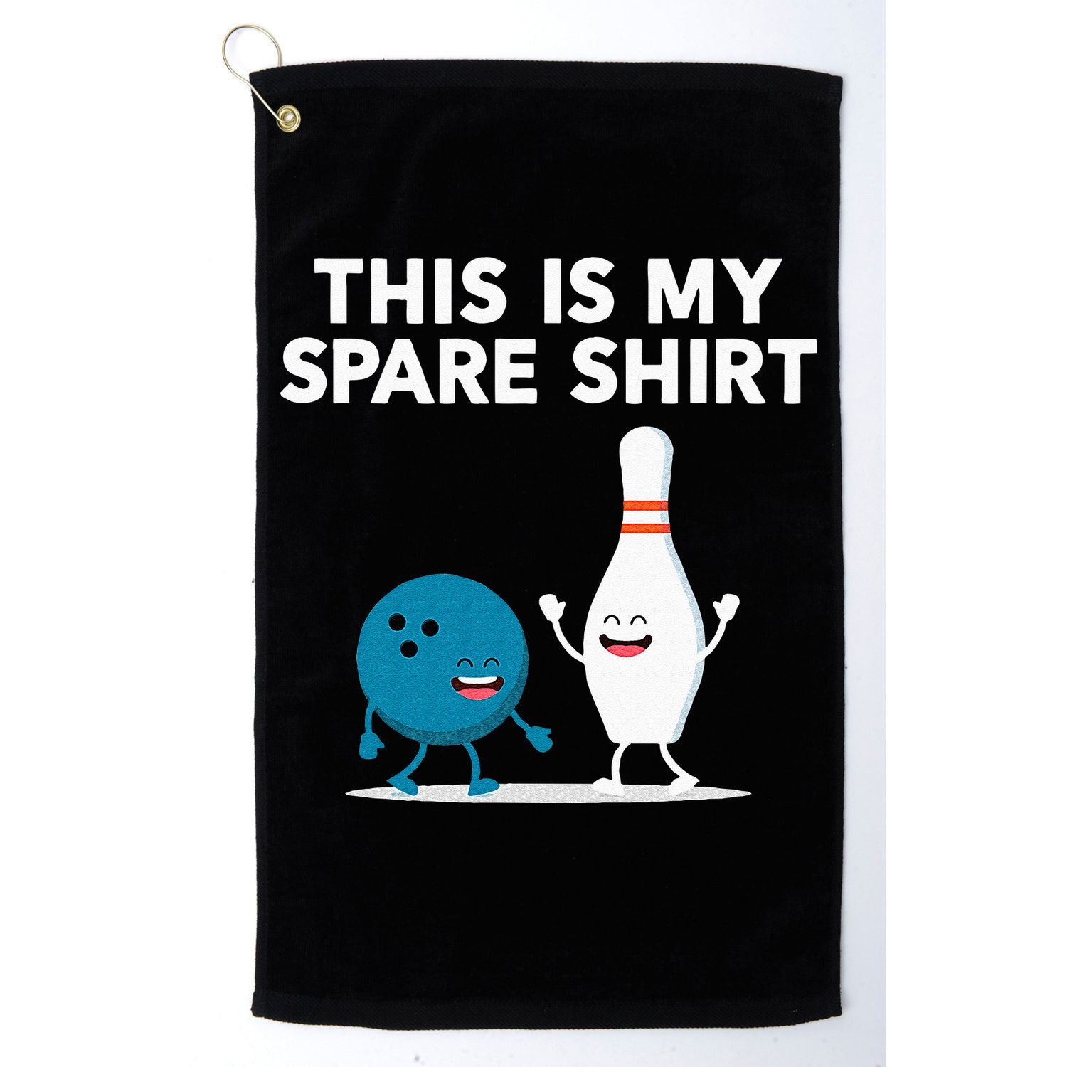 Funny Bowling Tee For Men Women & Spare Golf Towel